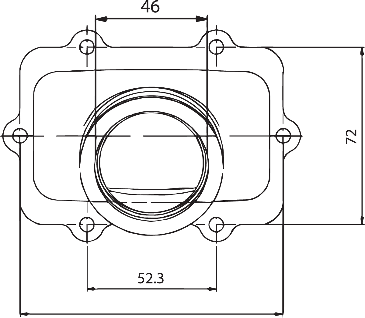 Carburetor Mounting Flange - Ski-Doo 2003 - 2007