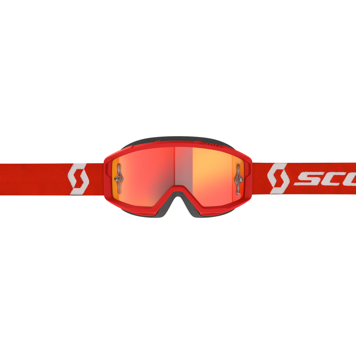 Primal Goggles - Red/White - Orange Chrome Works