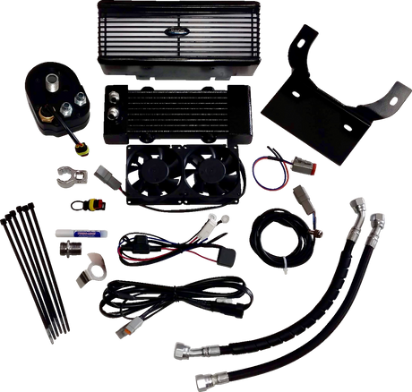 Oil Cooler Kit - Flat Black - Touring 2009 - 2016