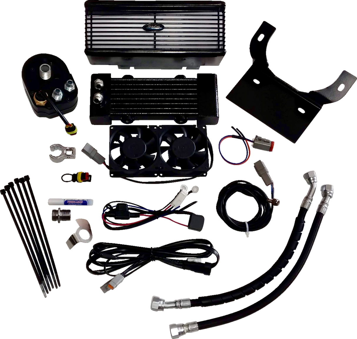 Oil Cooler Kit - Gloss Black - Touring 1994 - 2008