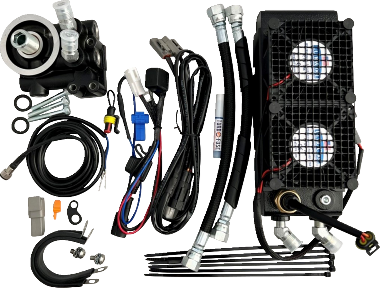 Oil Cooler Kit - Naked Black - Indian 2014 - 2023