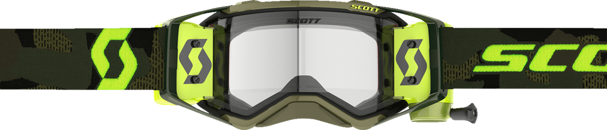 Prospect Super WFS Goggle - Khaki Green/Neon Yellow - Dual Lens - Clear