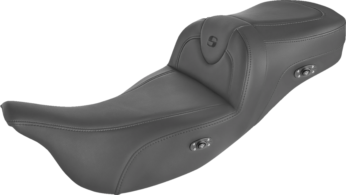 Heated RoadSofa™ Seat - Without Backrest - Black w/Black Stitching - Trikes 2009 - 2022