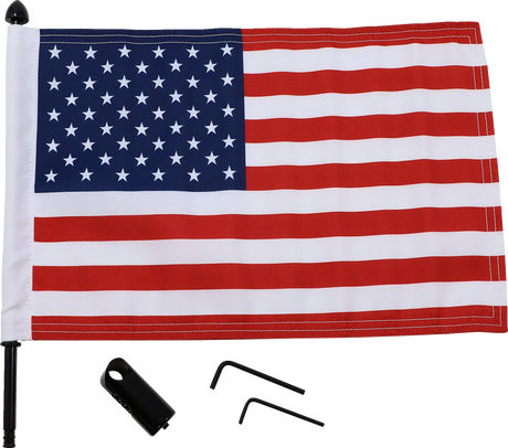 Luggage Rack Flag Mount - 5/8\" Round - With 10\" X 15\" Flag