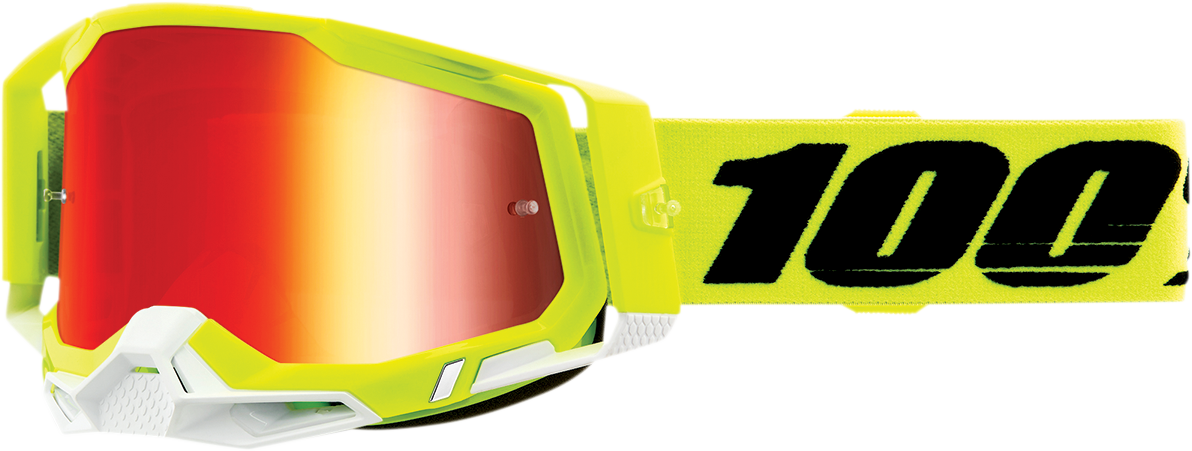 Racecraft 2 Goggles - Fluo Yellow - Red Mirror