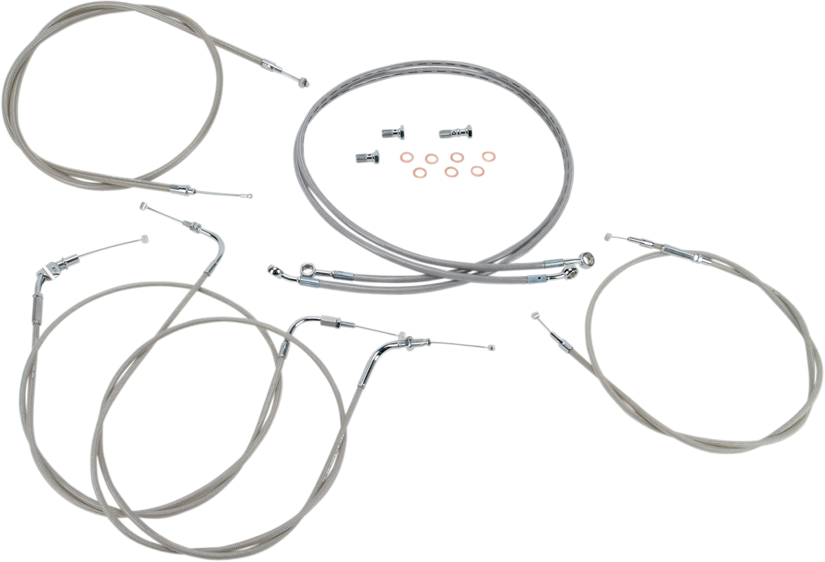 Cable Line Kit - 12\" - 14\" - XVS1100CL - Stainless Steel 1999 - 2009