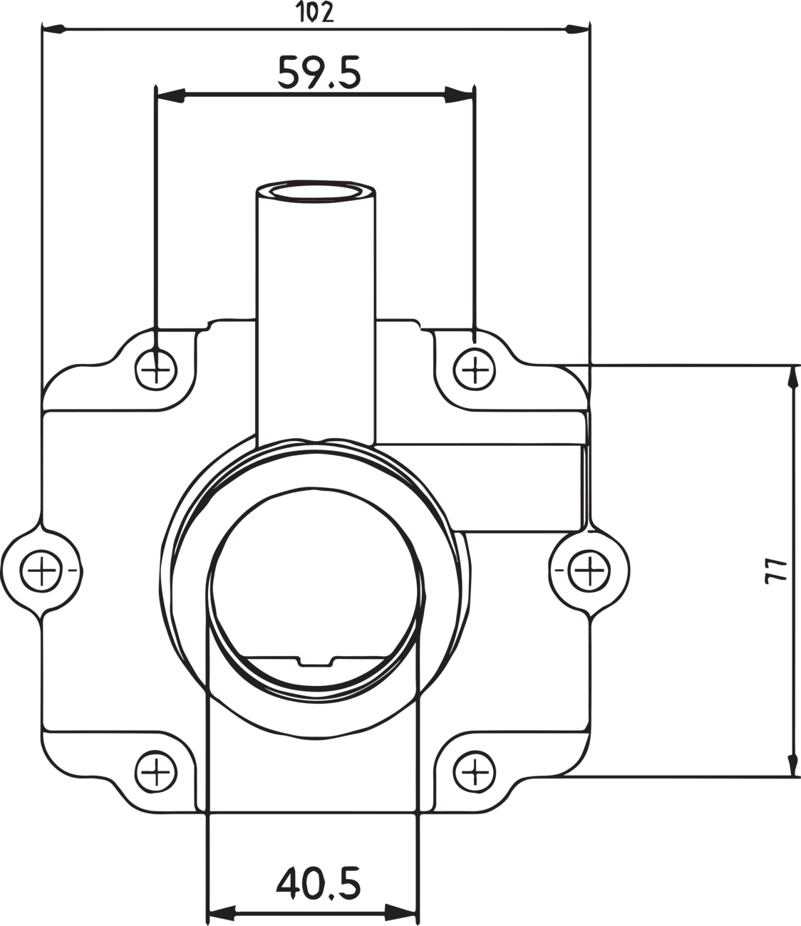 Carburetor Mounting Flange - Polaris 1996 - 1998