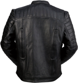 Artillery Leather Jacket - BlacK - 4XL