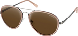 Goose Sunglasses - Gloss Clear Blush Gunmetal - Brown HD Silver Mirror