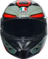 K3 Helmet - Decept - Matte Black/Green/Red - 2XL