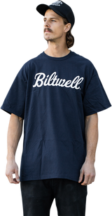 Script T-Shirt - Navy - Small