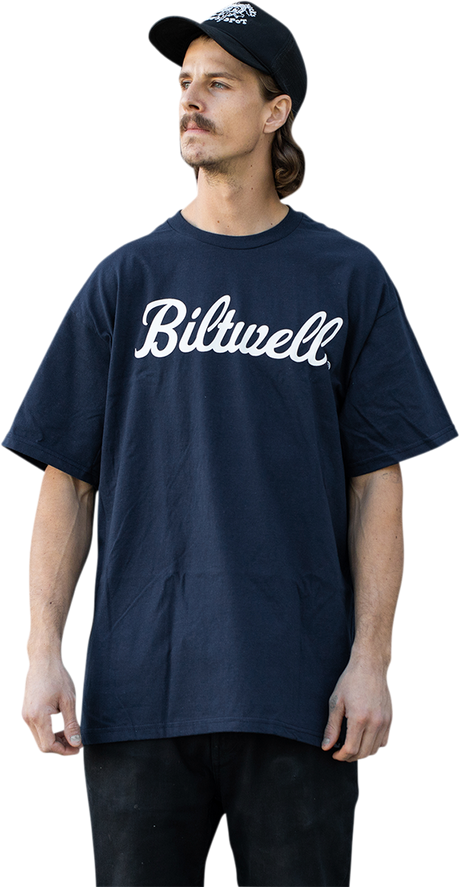 Script T-Shirt - Navy - Large