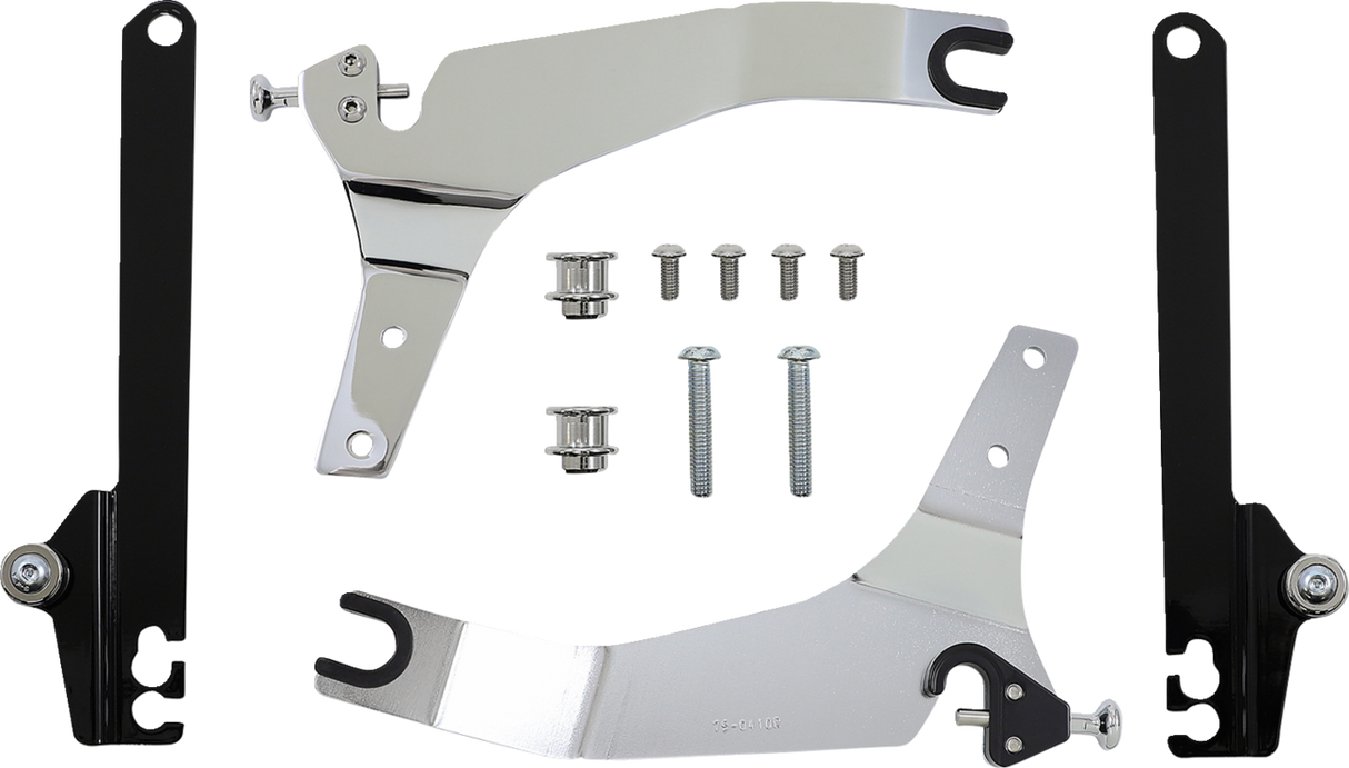 Backrest Kit - 14\" - Chrome - Dyna 2006 - 2017