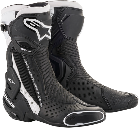 SMX+ Vented Boots - Black/White - US 6 / EU 39