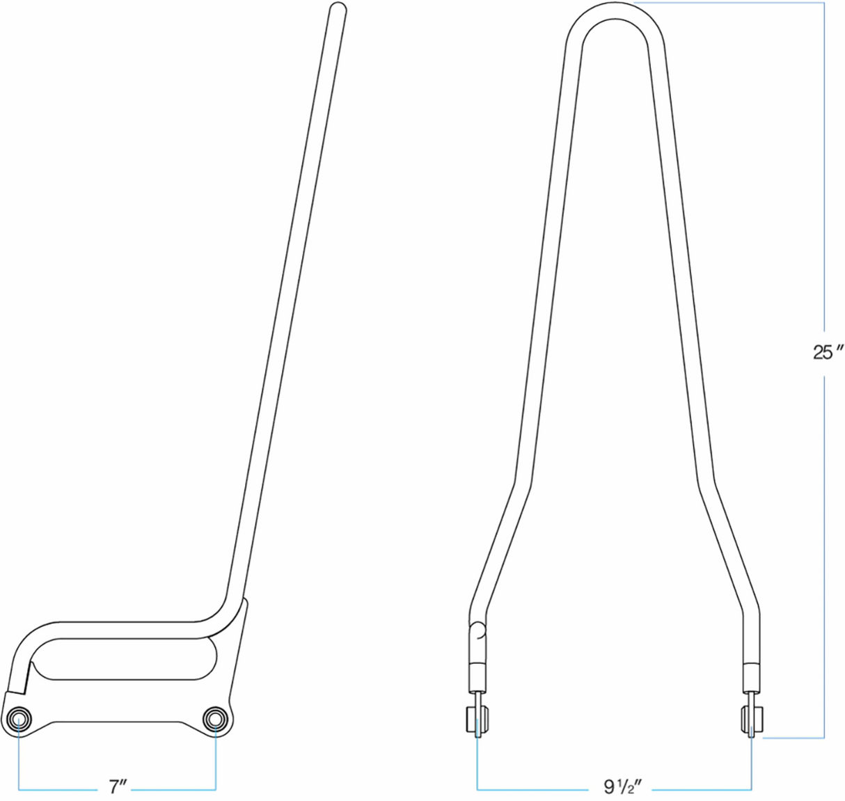 EXFIL Sissy Bar - Softail - Chrome 2018 - 2023