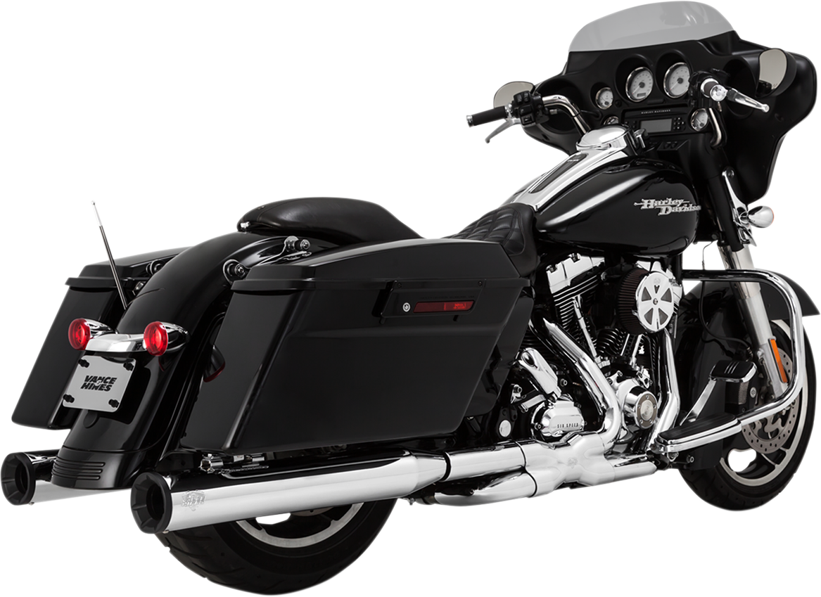 Eliminator 400 Slip-On Mufflers - Chrome with Black End Caps 1995 - 2024