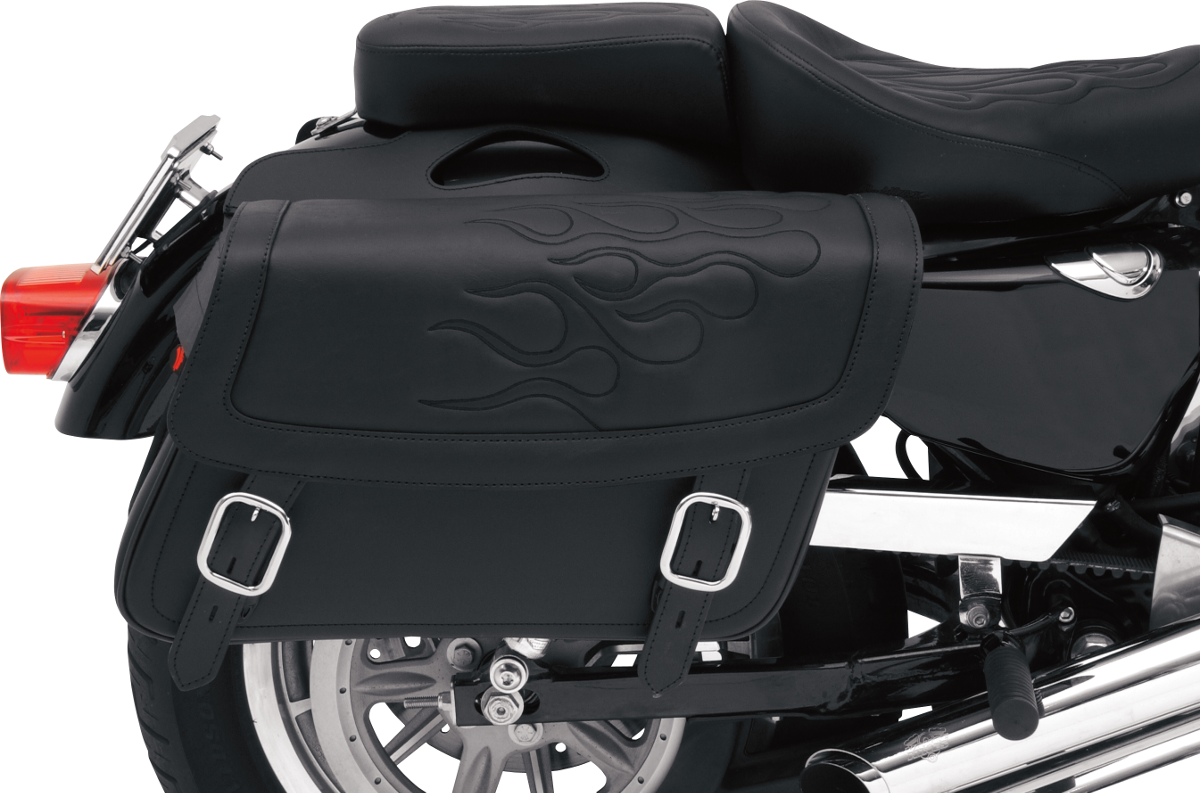 Flame Saddlebag - Black - Jumbo