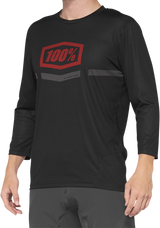 Airmatic 3/4 Sleeve Jersey - Black/Red - XL