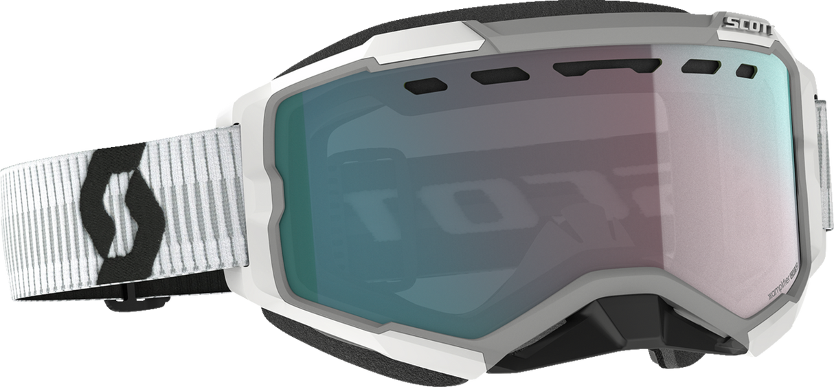 Fury Snow Goggles - White - Enhancer Aqua Chrome