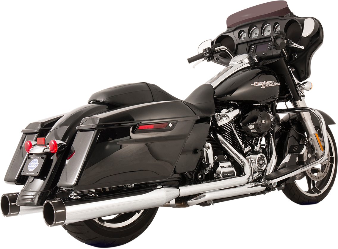 El Dorado Dual Exhaust System - Chrome - Black Tracer 2017 - 2022