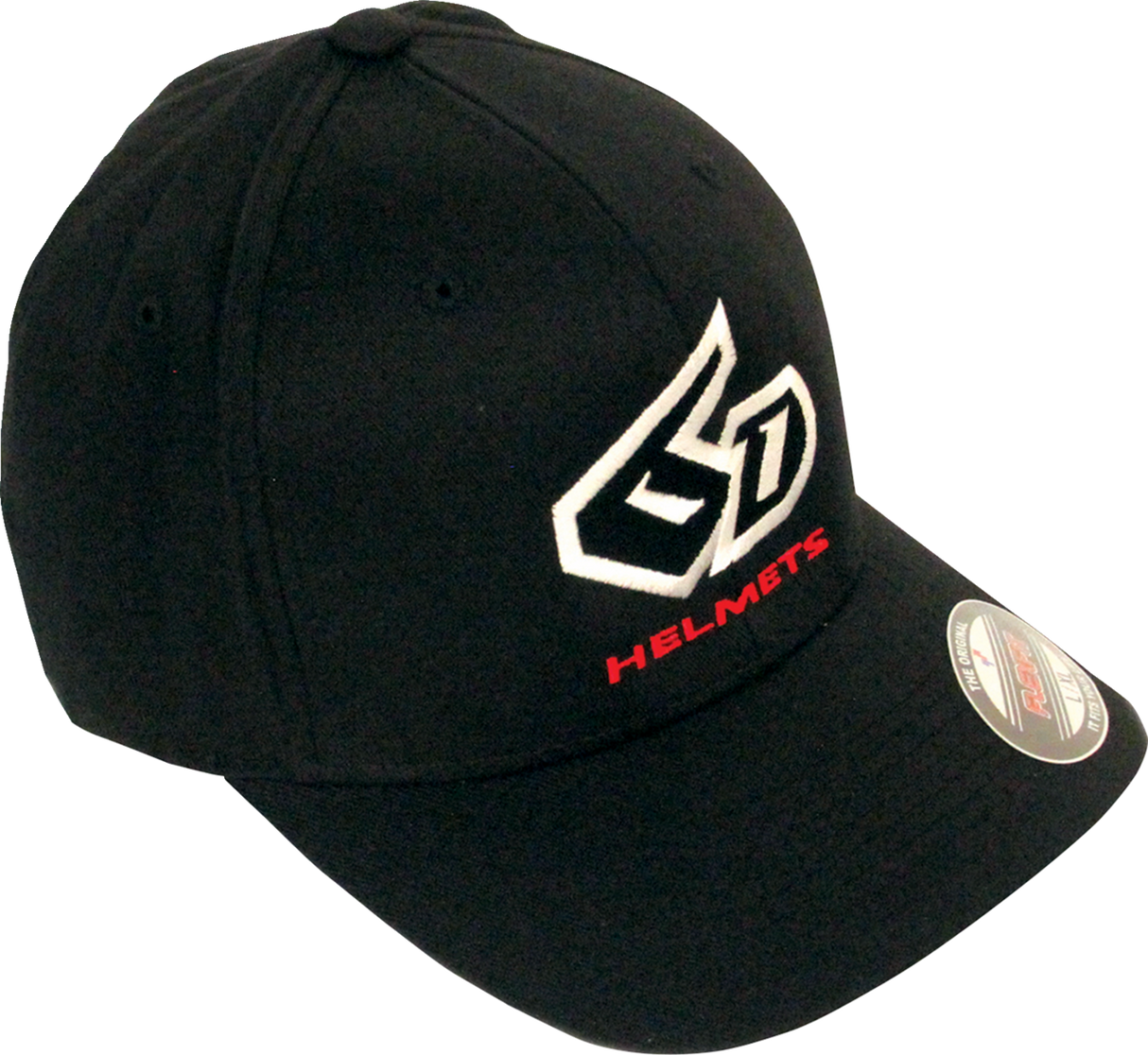 6D Helmets Logo Flexfit® Hat - Black - Large/XL