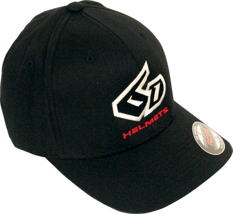 6D Helmets Logo Flexfit® Hat - Black - Large/XL