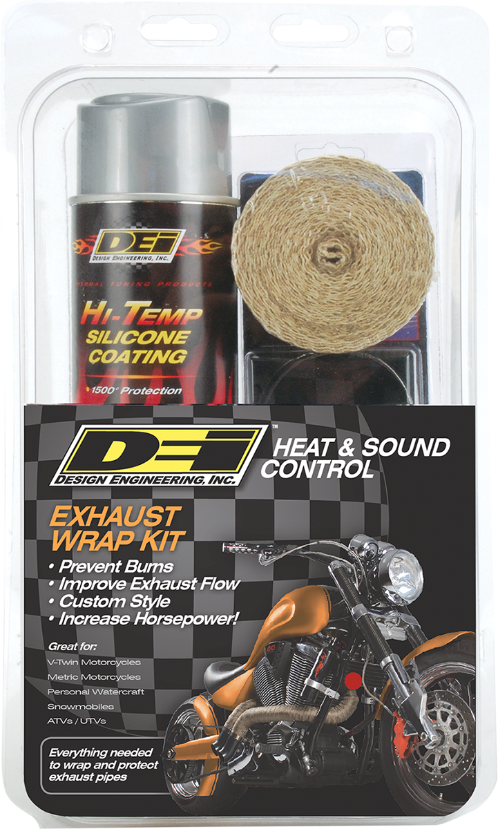 Exhaust Wrap Kit - Tan Wrap w/ Aluminum HT Silicone™ Coating