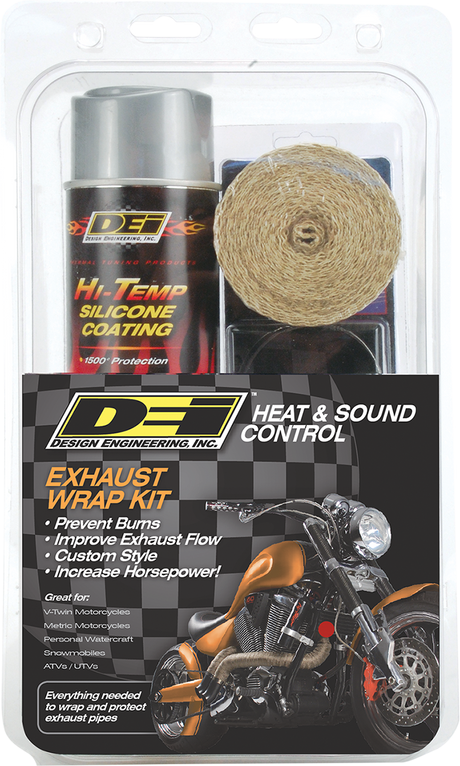 Exhaust Wrap Kit - Tan Wrap w/ Aluminum HT Silicone™ Coating