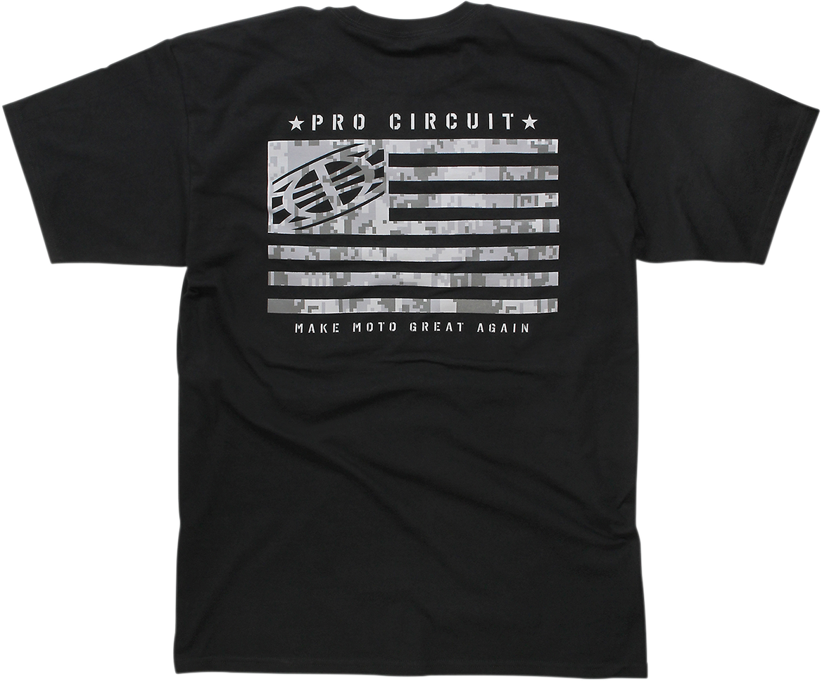 Flag T-Shirt - Black - Large