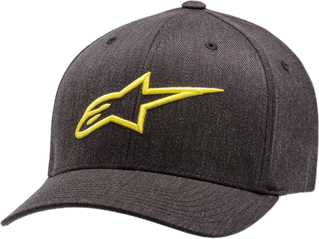 Ageless Curve Hat - Heather Charcoal/Hi-Vis Yellow - Small/Medium