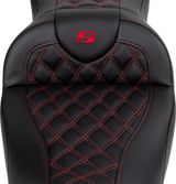 Roadsofa™ Seat - with Backrest - Red Stitch - FL \'08-\'23 2008 - 2023