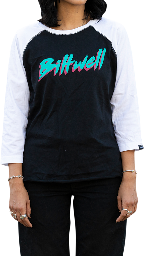 Women\'s 1985 Raglan T-Shirt - Black/White - Small