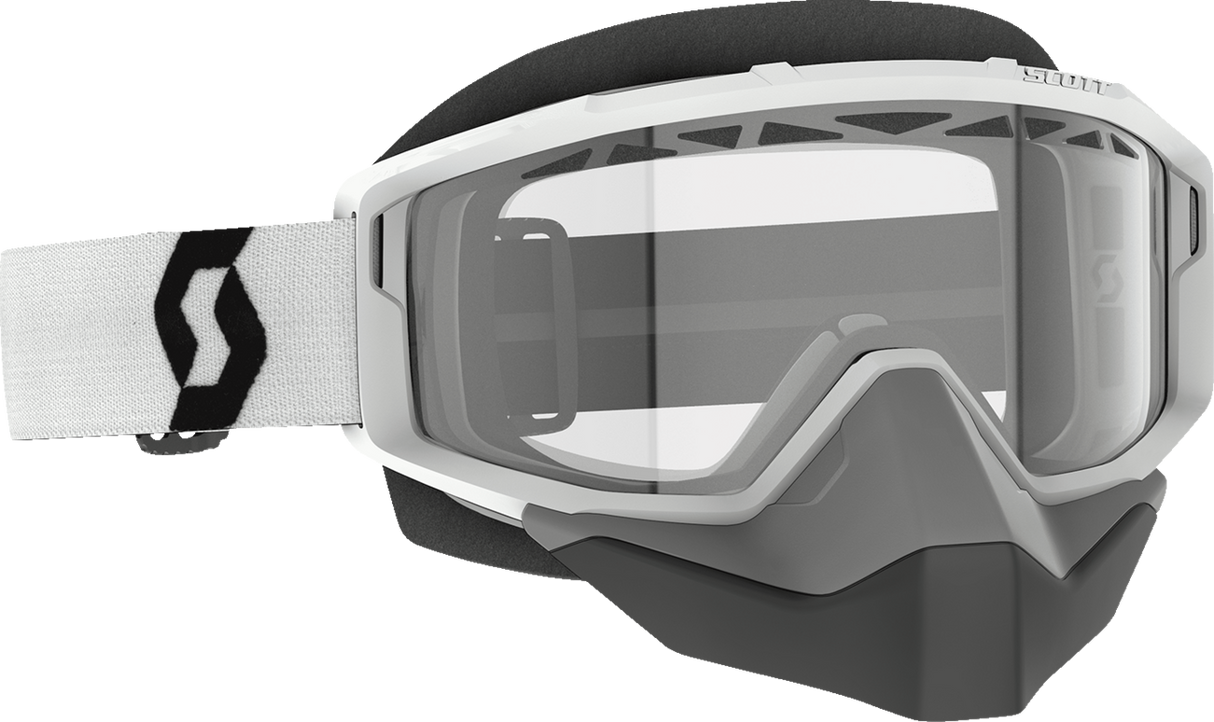 Primal Snow Cross Goggle - White - Dual Lens - Clear