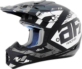 FX-17Y Helmet - Attack - Matte Black/Silver - Large