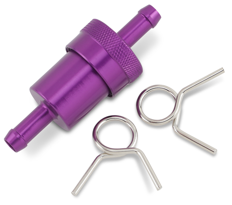 Anodized Aluminum Fuel Filter - Purple - 5/16\"