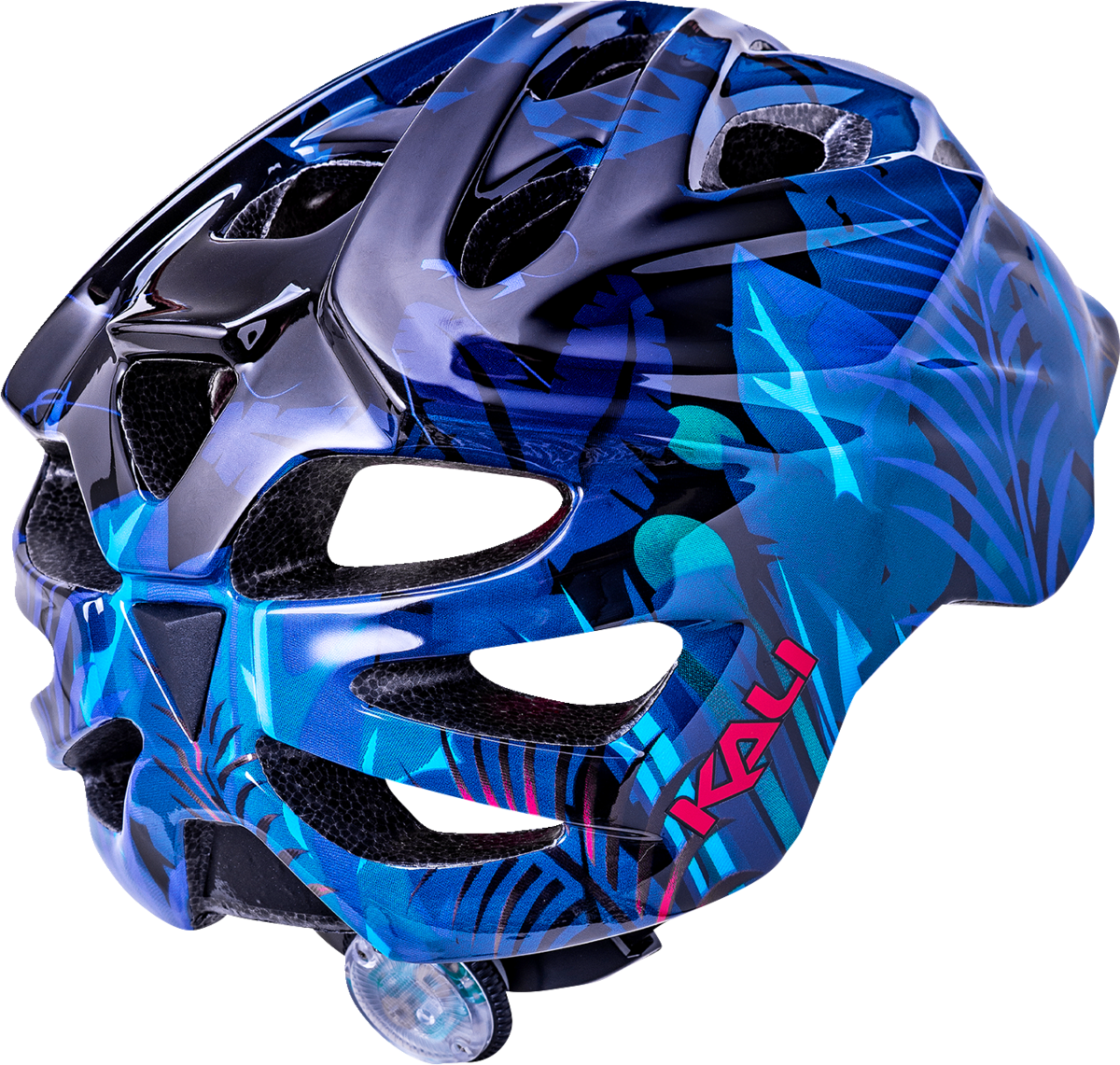 Child Chakra Lighted Helmet - Jungle - Gloss Blue - Small