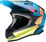 Youth F.I. Helmet - Fractal - MIPS® - Matte Blue/Hi-Viz - Large