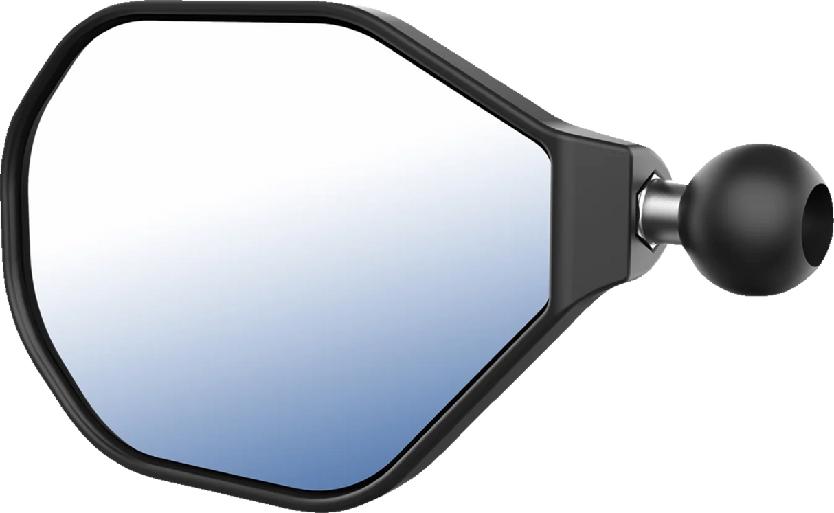 Tough-Mirror™ - Side View - Oval - Black - Left with Ball