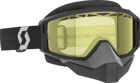 Primal Snow Cross Goggle - Black/White - Dual Lens - Yellow