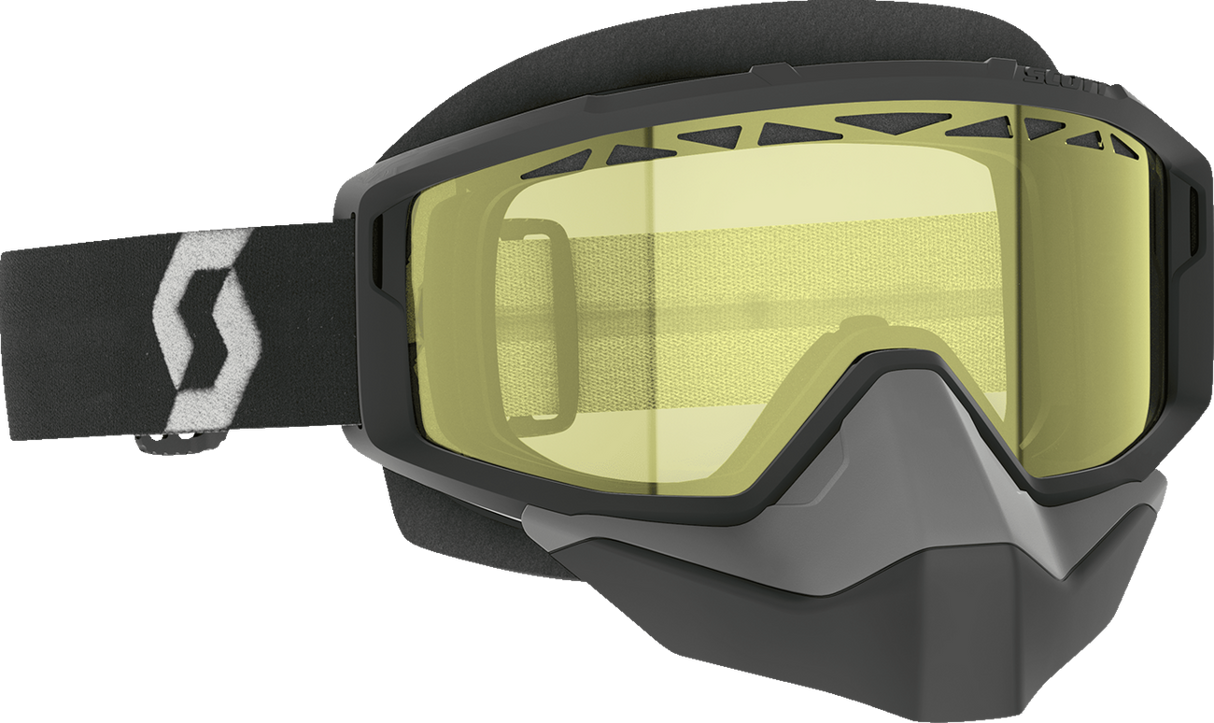 Primal Snow Cross Goggle - Black/White - Dual Lens - Yellow