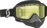 Primal Snow Cross Goggle - Black/White - Dual Lens - Yellow