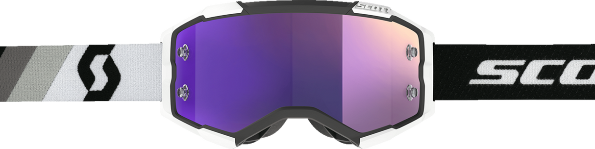 Fury Goggle - Premium Black/White - Purple Chrome