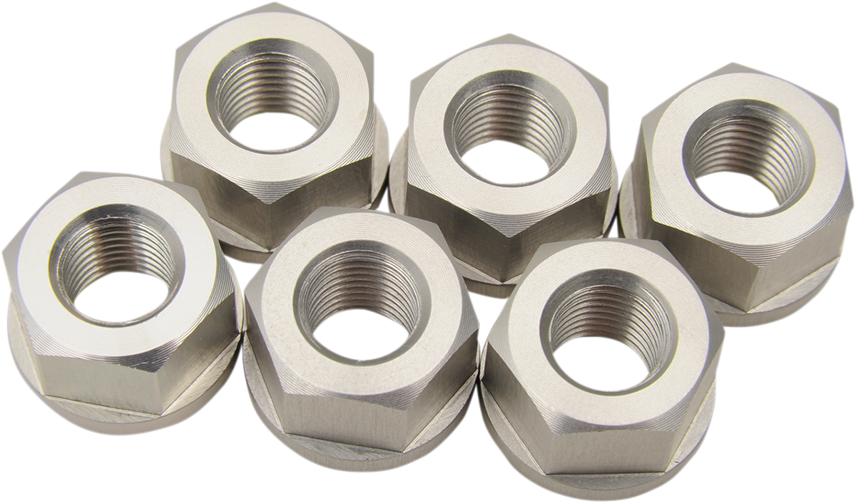 Aluminum Sprocket Nuts - Silver - M10 x 1.25