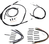 Cable Kit - Jail Bar - 14\" Handlebars - Black Vinyl 2007 - 2011