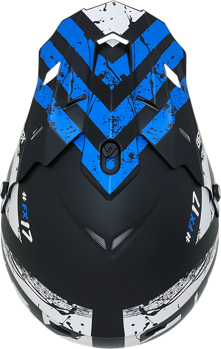 FX-17Y Helmet - Attack - Matte Black/Blue - Medium