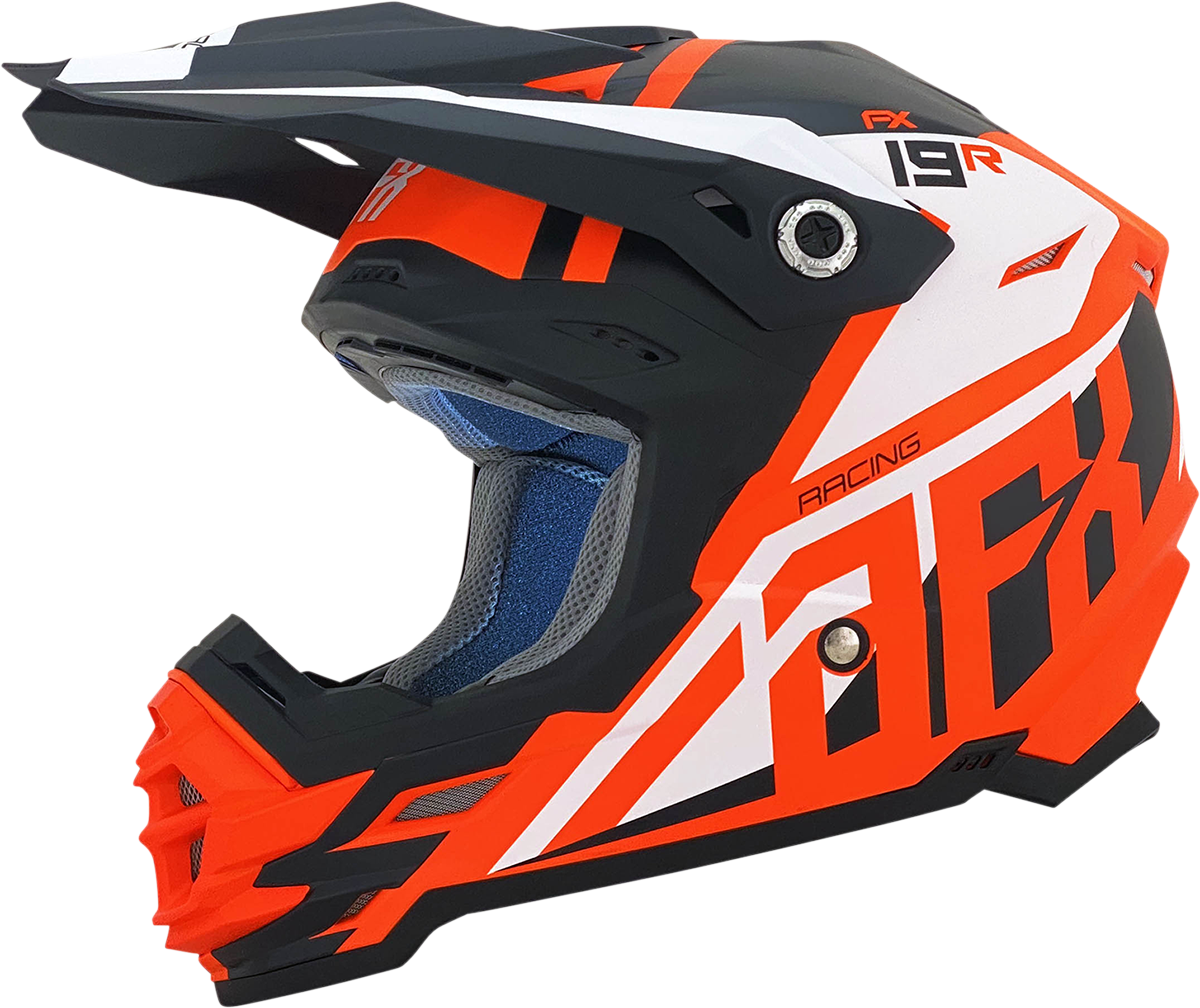 FX-19R Helmet - Racing - Matte Orange - Medium