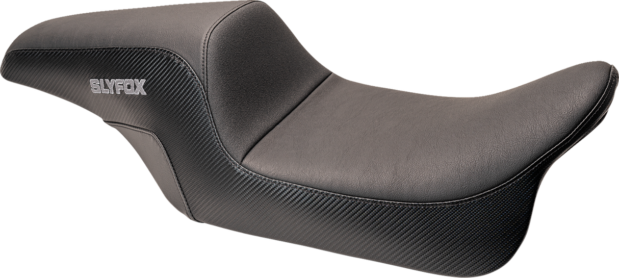 Slyfox Seat - Gray Logo - Smooth Vinyl - Carbon Fiber - FL \'97-\'07 1997 - 2007