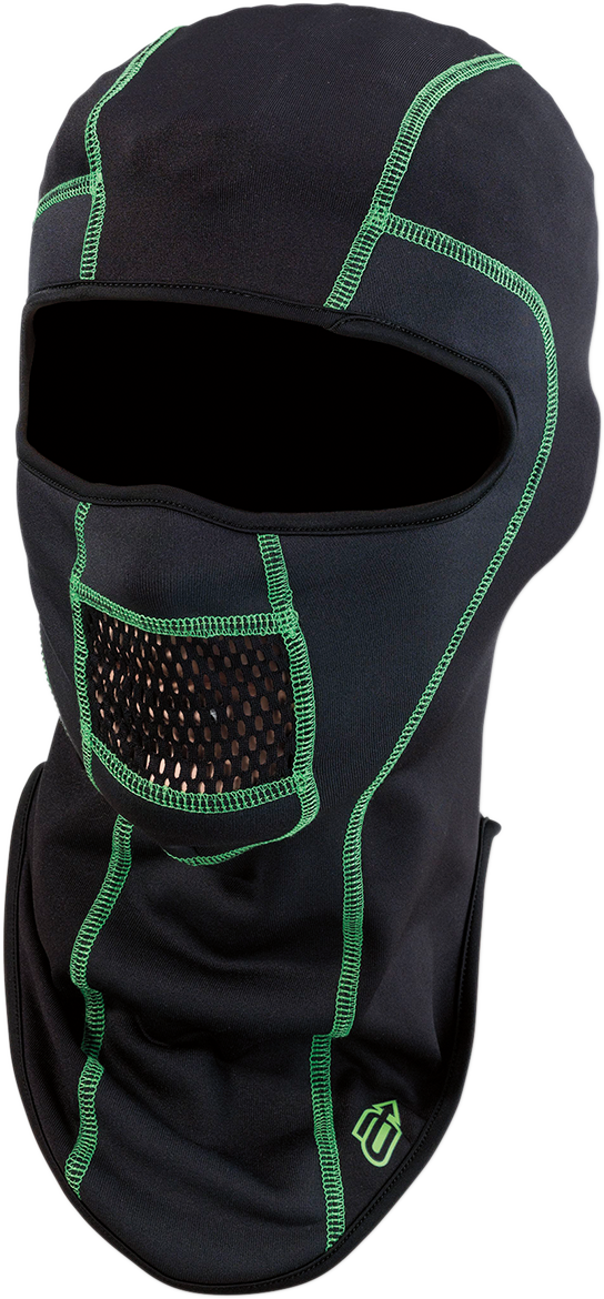 Balaclava Pro Stretch - Black/Green - Large/XL