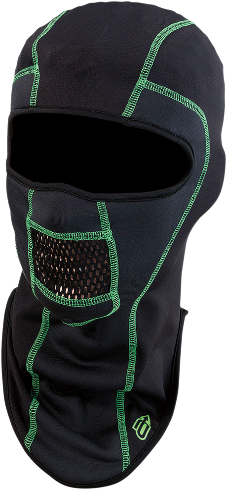 Balaclava Pro Stretch - Black/Green - Large/XL