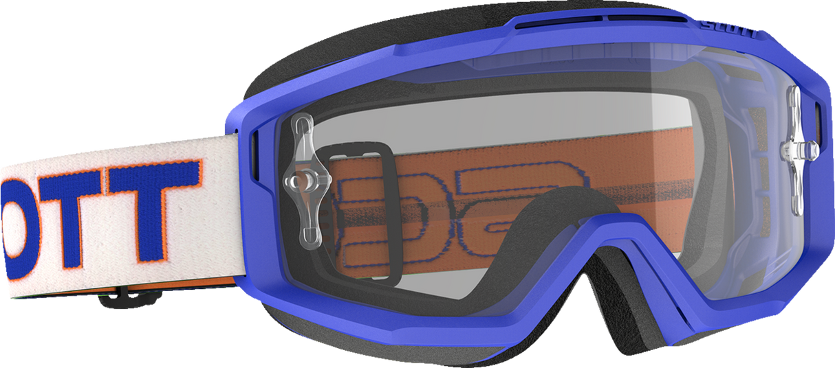 Split OTG Goggles - Blue/White - Clear Works